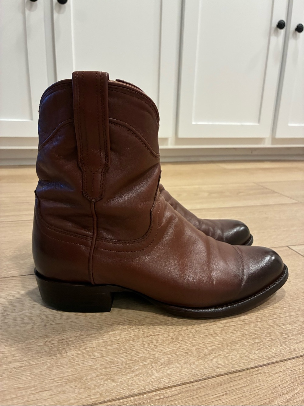 Tecovas Men’s The Dean Zip Boot Brown Leather Western Size 7.5 EE